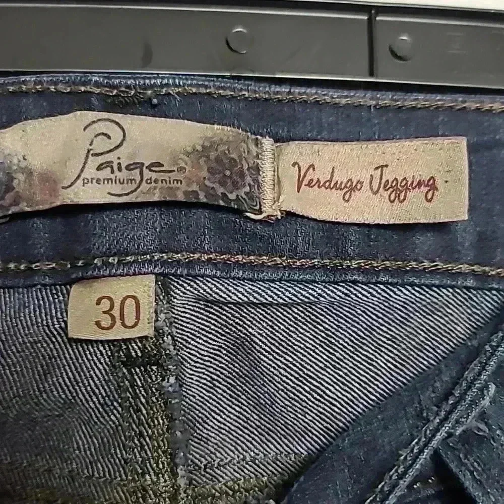 PAIGE Verdugo Jeggings Dark Wash Stretchy Jeans Size 30